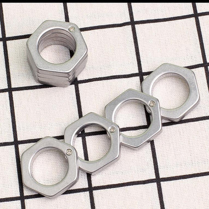 304 Stainless Steel Hexagon Transformable Folding Knuckle - Stonewash 110g