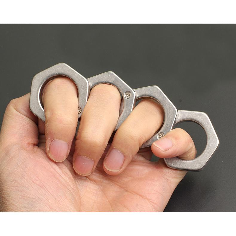 304 Stainless Steel Hexagon Transformable Folding Knuckle - Stonewash 110g
