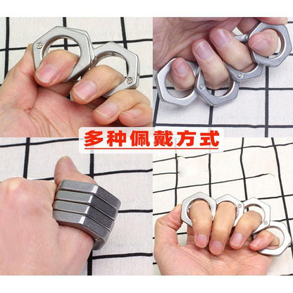 304 Stainless Steel Hexagon Transformable Folding Knuckle - Stonewash 110g
