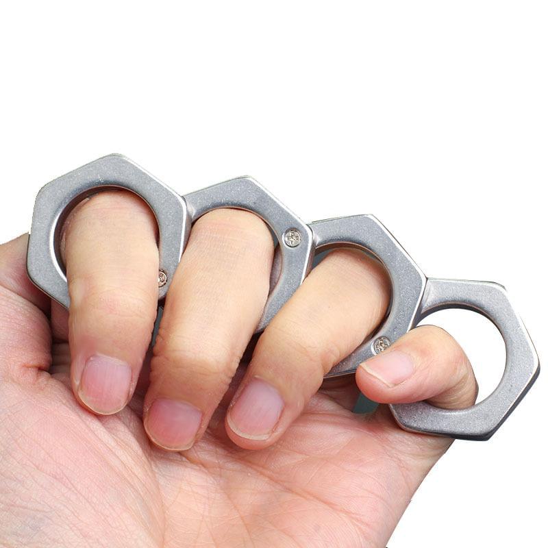 304 Stainless Steel Hexagon Transformable Folding Knuckle - Stonewash 110g