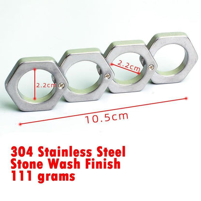 304 Stainless Steel Hexagon Transformable Folding Knuckle - Stonewash 110g