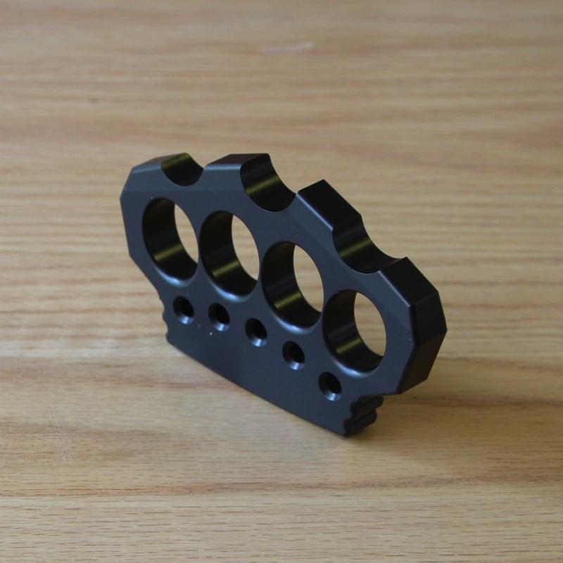 Aerospace Aluminum Alloy Ultra-Thick 15mm Four Finger Knuckle - Black Oxide
