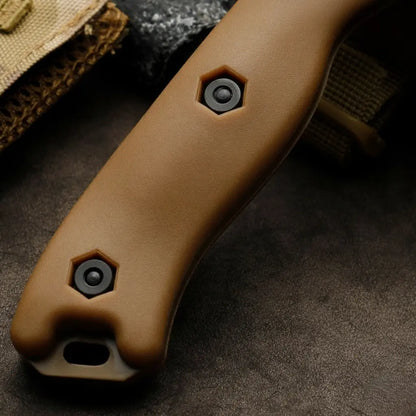 Vanguard Heavy-Duty Fixed Blade | 5mm Thick Tactical Knife | Polymer Grip & Sheath