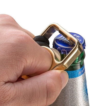 Brass Knuckles Ring | Single Finger Knuckle Duster Self Defense - Bottle Opener Tactical Knuckles