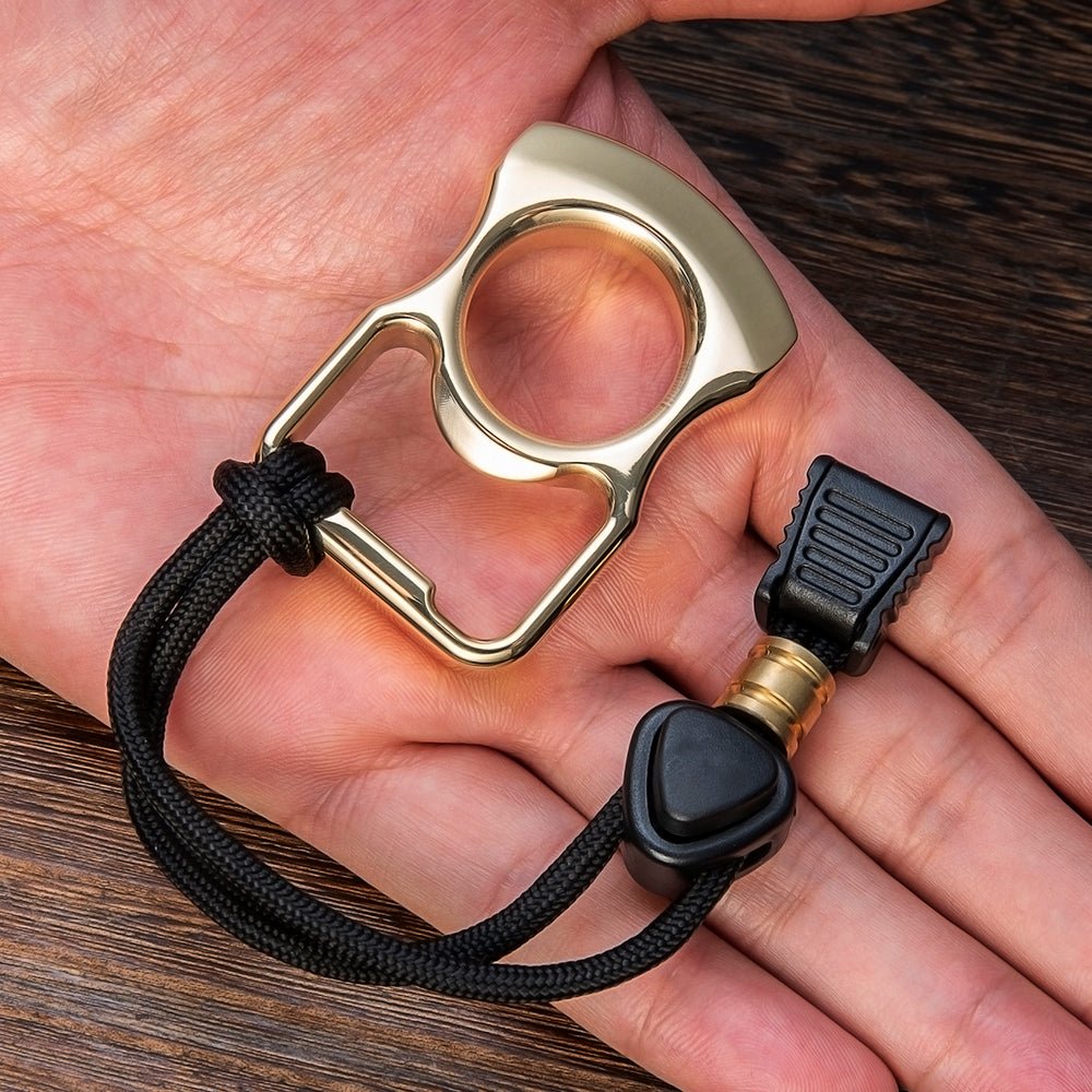 Brass Knuckles Ring | Single Finger Knuckle Duster Self Defense - Bottle Opener Tactical Knuckles