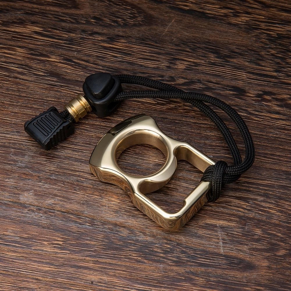 Brass Knuckles Ring | Single Finger Knuckle Duster Self Defense - Bottle Opener Tactical Knuckles