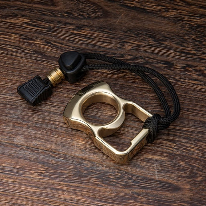 Brass Knuckles Ring | Single Finger Knuckle Duster Self Defense - Bottle Opener Tactical Knuckles
