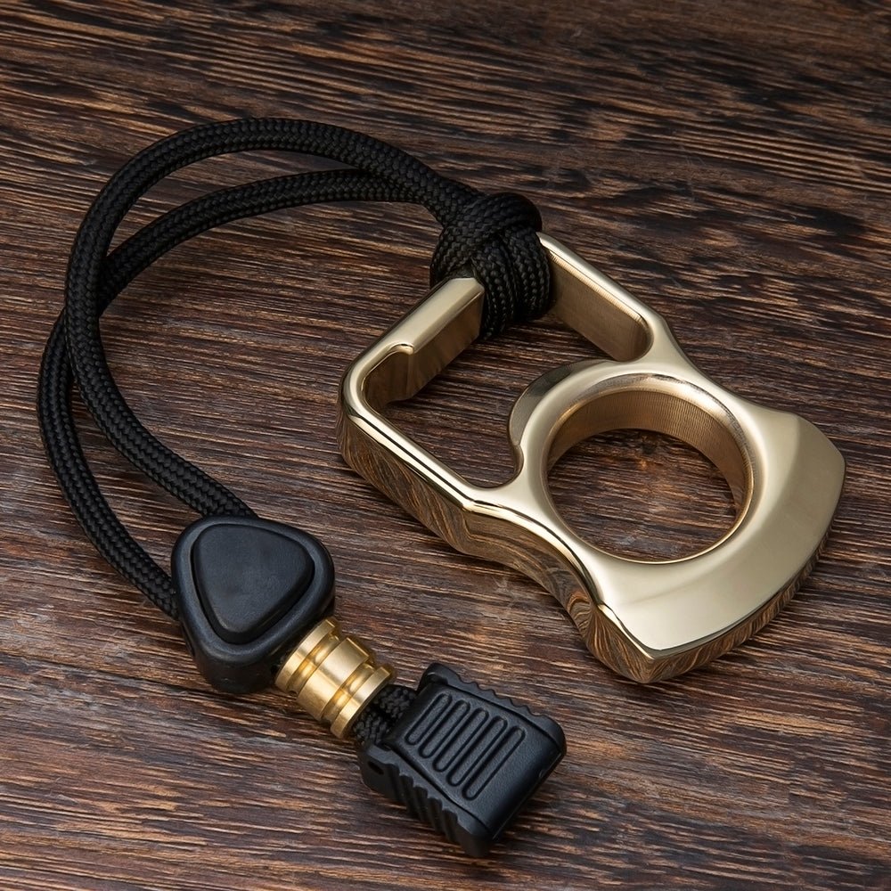 Brass Knuckles Ring | Single Finger Knuckle Duster Self Defense - Bottle Opener Tactical Knuckles