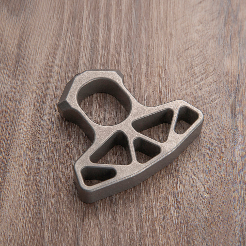 304 Stainless Steel Stonewash Knuckle with Ceramic Glass Breaker - Single Finger EDC