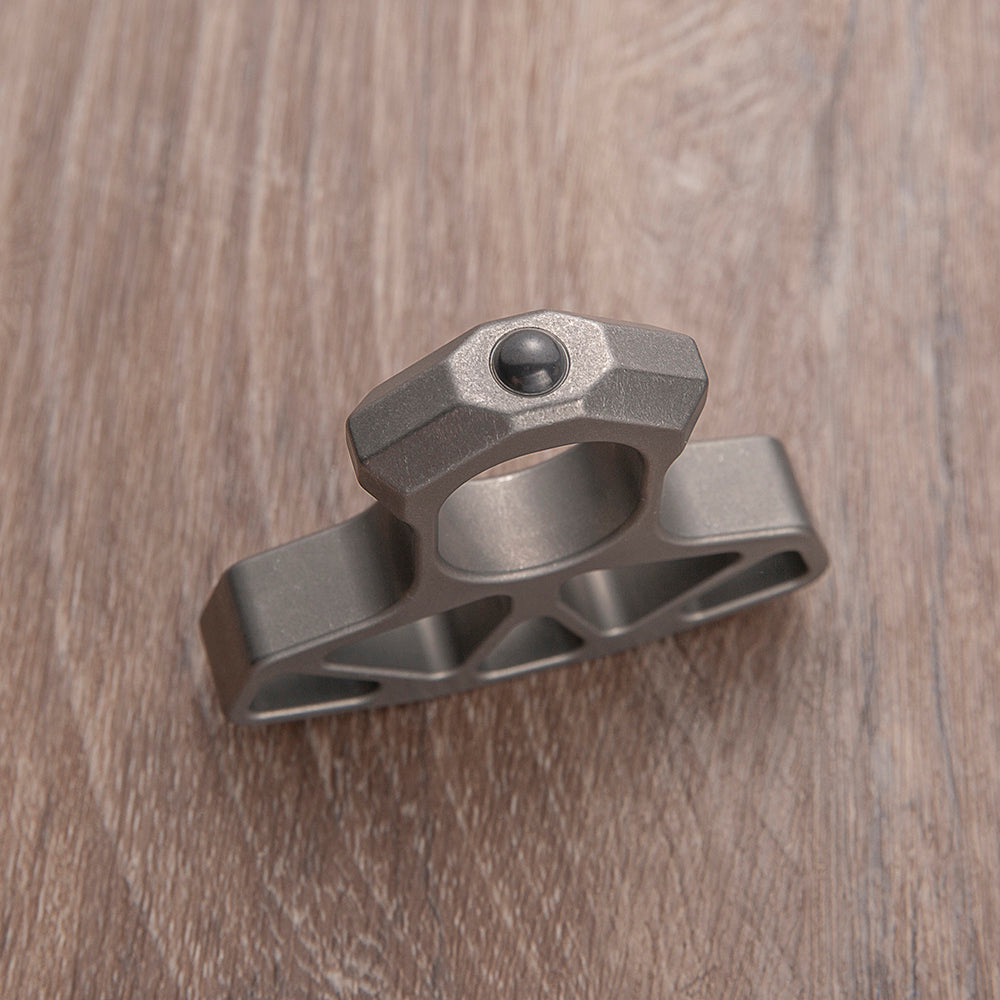 304 Stainless Steel Stonewash Knuckle with Ceramic Glass Breaker - Single Finger EDC