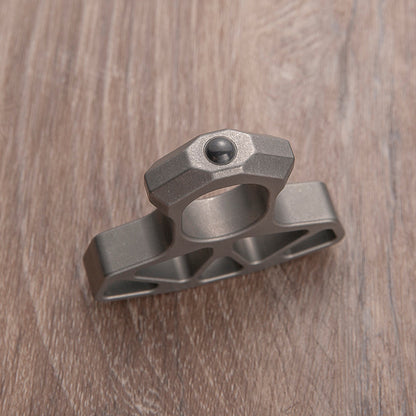 304 Stainless Steel Stonewash Knuckle with Ceramic Glass Breaker - Single Finger EDC