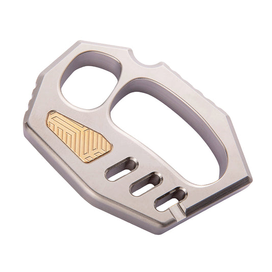440C Stainless Steel Four Finger Knuckle with Copper Inlay - 15mm Heavy Duty EDC