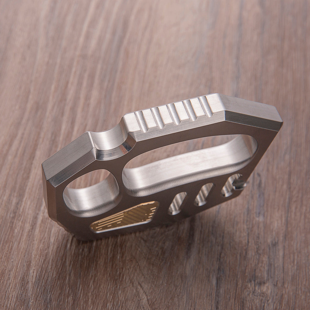 440C Stainless Steel Four Finger Knuckle with Copper Inlay - 15mm Heavy Duty EDC