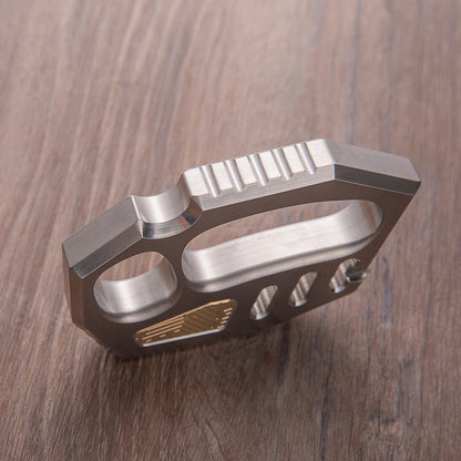 440C Stainless Steel Four Finger Knuckle with Copper Inlay - 15mm Heavy Duty EDC