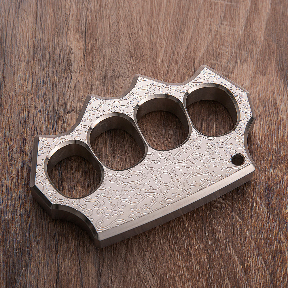 304 Stainless Steel Black Wukong Knuckle - Chinese Traditional Engraving 15mm