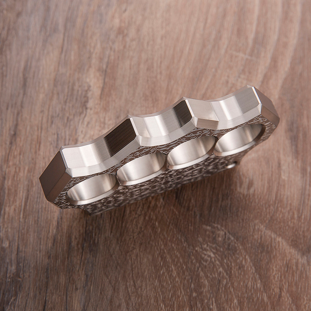 304 Stainless Steel Black Wukong Knuckle - Chinese Traditional Engraving 15mm