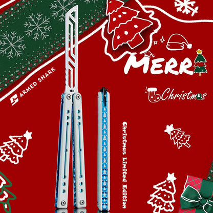 ArmedShark Christmas Limited Edition Balisong Trainer - Holiday Butterfly Knife