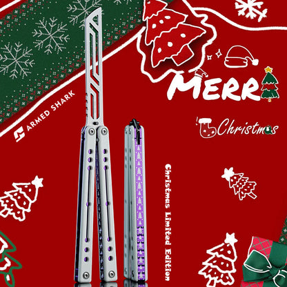 ArmedShark Christmas Limited Edition Balisong Trainer - Holiday Butterfly Knife