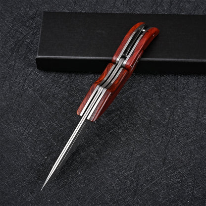 Folding Knife Damascus Steel Pocket Knife Mechanical Lock Camping Knife EDC Collector Knife