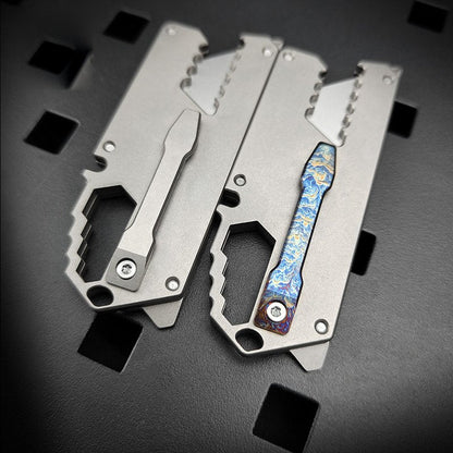 Wasp-Sting Tactical Knife | TC4 Titanium Quick-Change Blade | Multi-Tool EDC