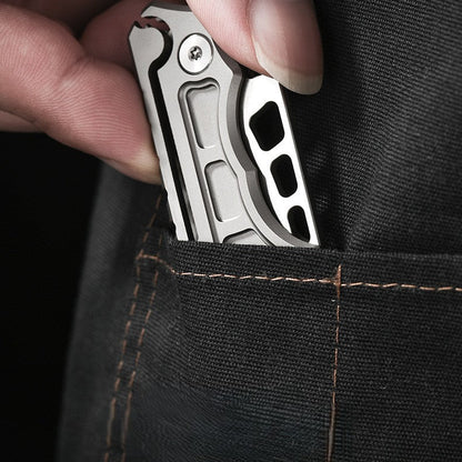 Titan Claw Mini EDC Folding Knife - 14C28N Steel & GR5 Titanium Handle