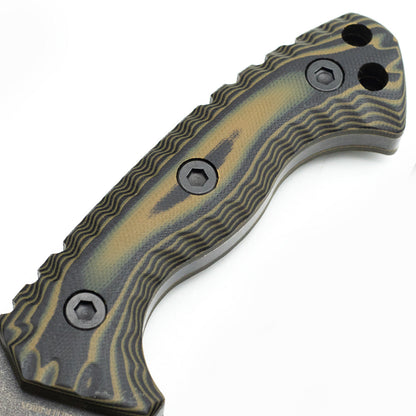 M26 Fixed Blade Straight Knife - Wave-Pattern Blade with G10 Handle & Kydex Sheath Tactical