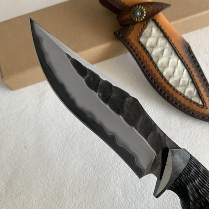 Damascus Fixed Blade Hand Forged Sanmai VG10 Core Ebony Handle Tactical Survival Collector