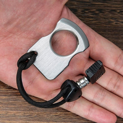 304 Stainless Steel Single Finger Knuckle Ring - Brushed EDC Self Defense