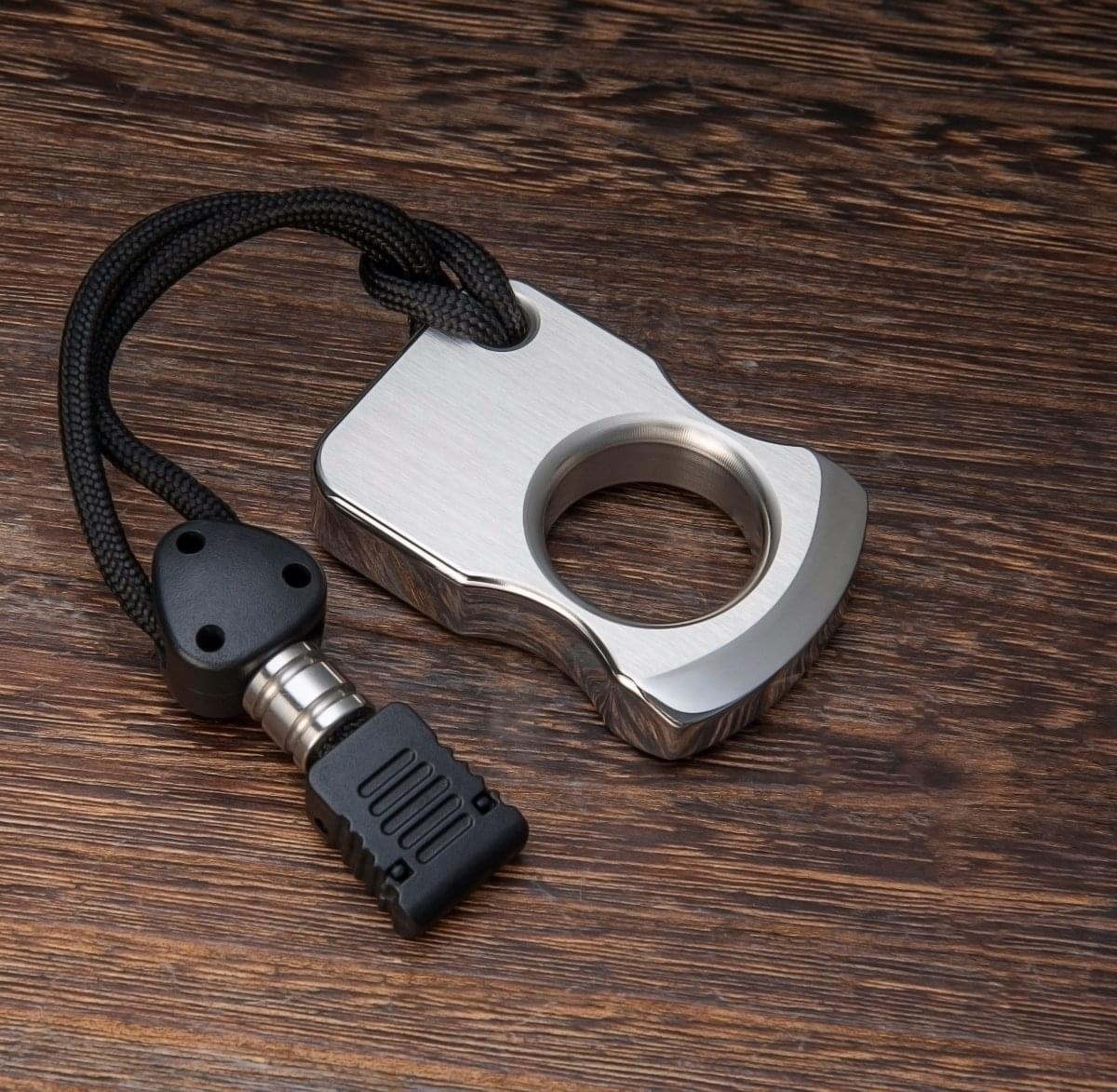 304 Stainless Steel Single Finger Knuckle Ring - Brushed EDC Self Defense