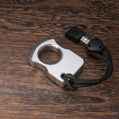 304 Stainless Steel Single Finger Knuckle Ring - Brushed EDC Self Defense