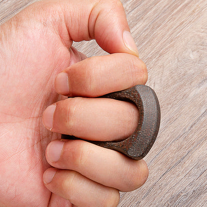 Micarta Single Finger Ring - 15mm Ultra Thick Coarse Textured Non-Metal