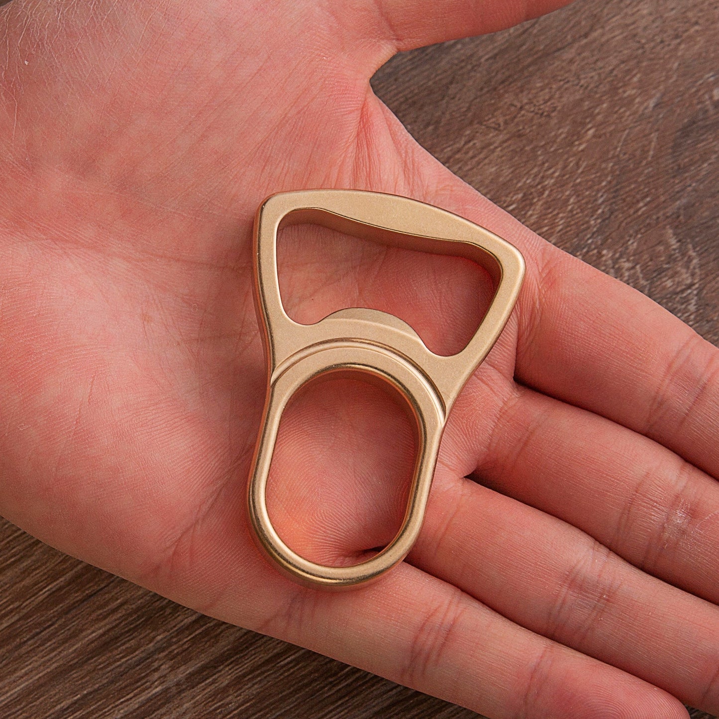 Self Defense Knuckles – Thor Brass Ring Bottle Opener Stonewash Single Finger EDC