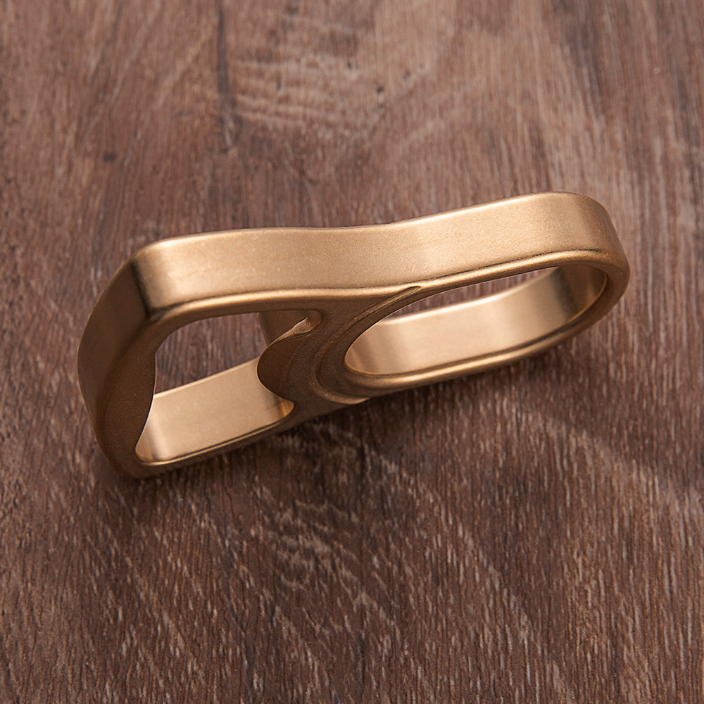 Self Defense Knuckles – Thor Brass Ring Bottle Opener Stonewash Single Finger EDC