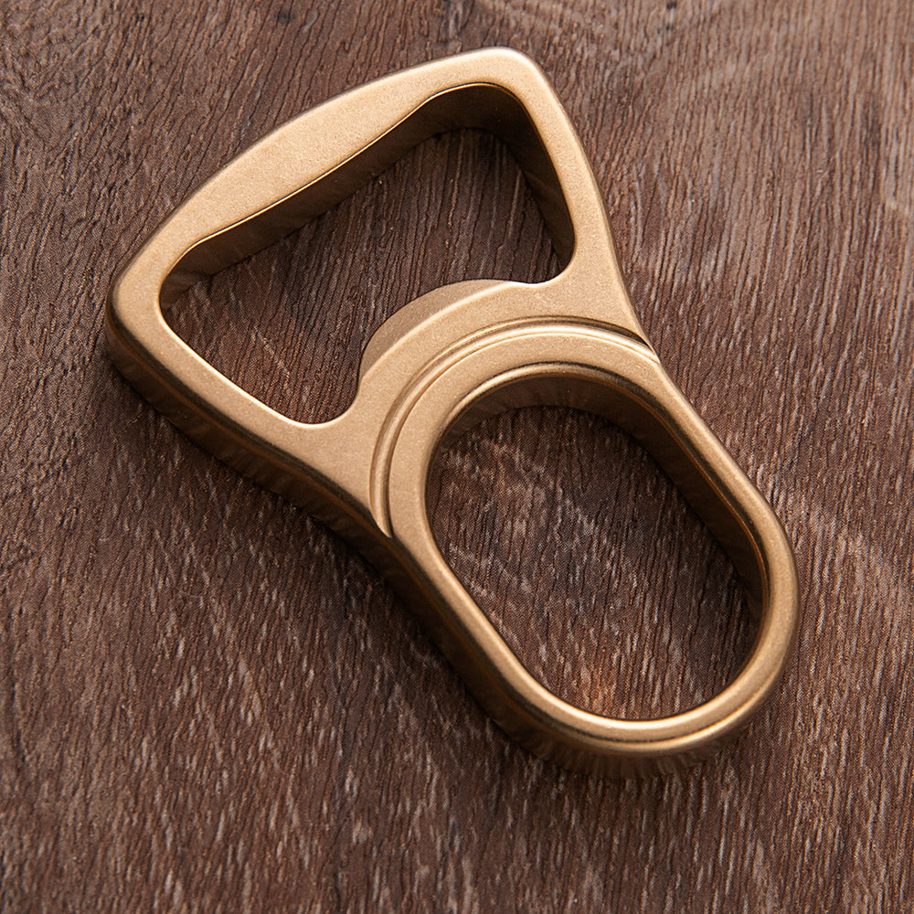 Self Defense Knuckles – Thor Brass Ring Bottle Opener Stonewash Single Finger EDC