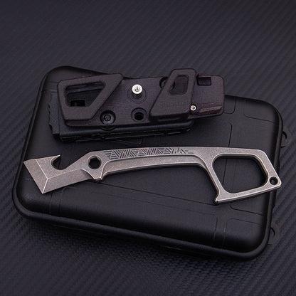 Ironclad Pry Titanium Multi-Tool Bar - TC21 Alloy 7mm Thick with Stonewashed Finish EDC