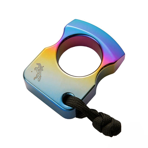 TC4 Titanium Single Finger Ring - 15mm Thick Anodized Color Lightweight
