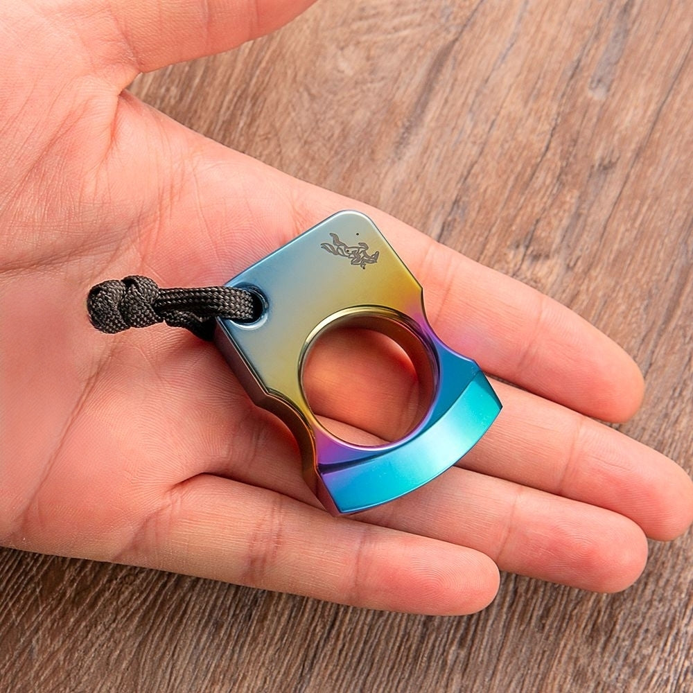 TC4 Titanium Single Finger Ring - 15mm Thick Anodized Color Lightweight