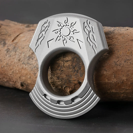 Zinc Alloy Apollo Sun God Single Finger Knuckle - Greek Mythology Engraved EDC