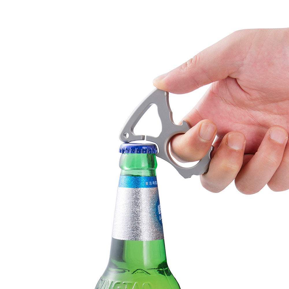 Stainless Steel Single Finger Ring - 10mm Thick Bottle Opener Detachable Tip