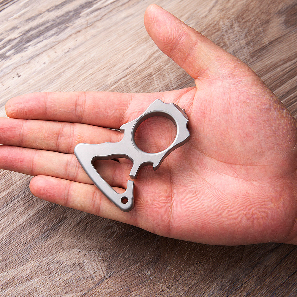 Stainless Steel Single Finger Ring - 10mm Thick Bottle Opener Detachable Tip