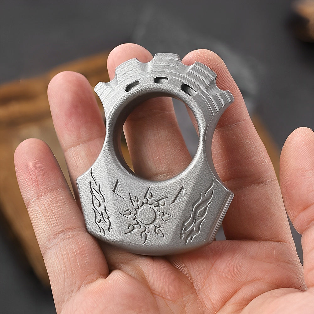 Zinc Alloy Apollo Sun God Single Finger Knuckle - Greek Mythology Engraved EDC