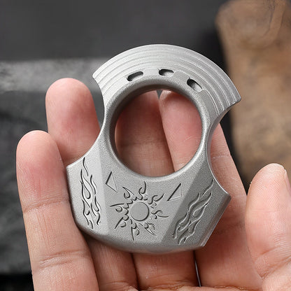 Zinc Alloy Apollo Sun God Single Finger Knuckle - Greek Mythology Engraved EDC