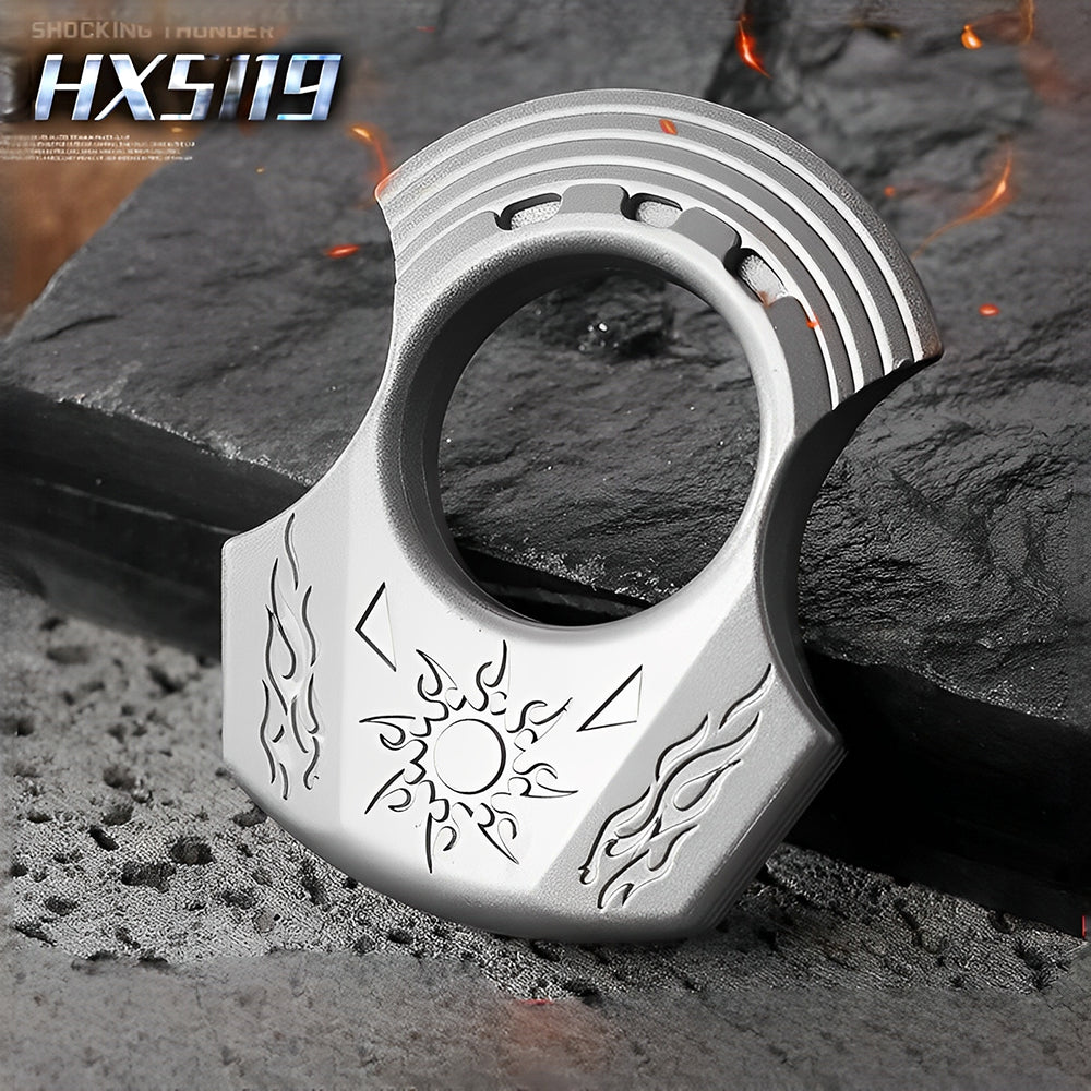 Zinc Alloy Apollo Sun God Single Finger Knuckle - Greek Mythology Engraved EDC