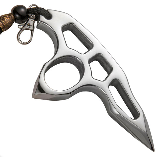 304 Stainless Steel Dual Spike Single Finger Knuckle - Mirror Polished 14mm