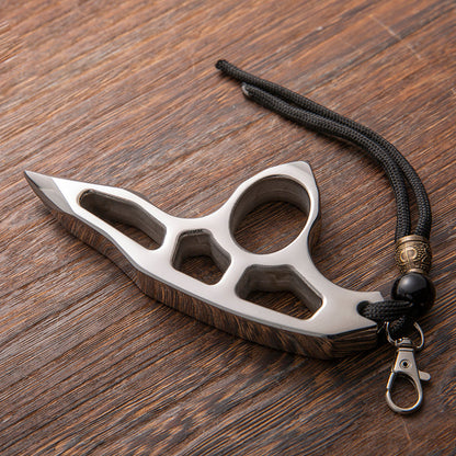 304 Stainless Steel Dual Spike Single Finger Knuckle - Mirror Polished 14mm
