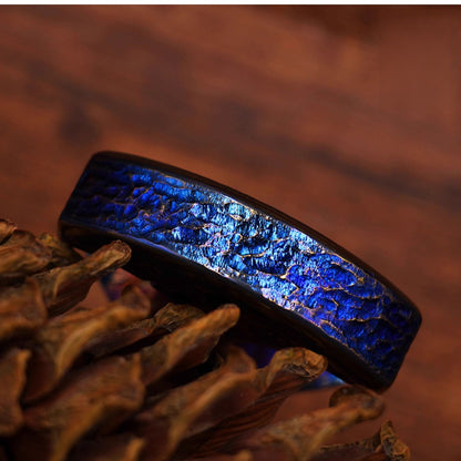 TC4 Titanium Meteorite Crater Knuckle - Blue Anodized Limited Edition Single Finger