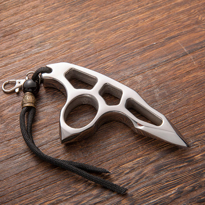 304 Stainless Steel Dual Spike Single Finger Knuckle - Mirror Polished 14mm