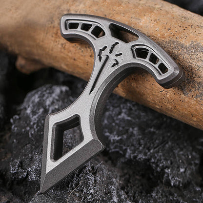 Zinc Alloy Single Spiked Ring - 10mm Thick Keychain EDC Self Defense