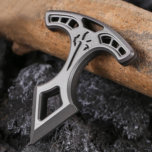 Zinc Alloy Single Spiked Ring - 10mm Thick Keychain EDC Self Defense