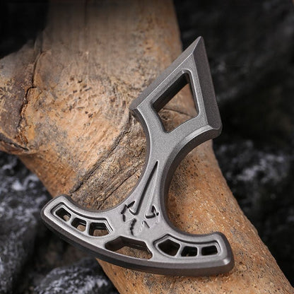 Zinc Alloy Single Spiked Ring - 10mm Thick Keychain EDC Self Defense